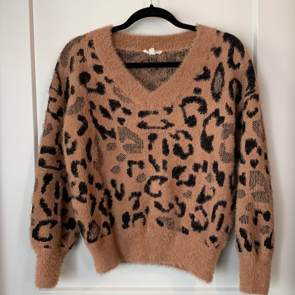 Animal print soft and comfy sweater